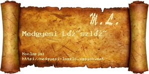 Medgyesi László névjegykártya