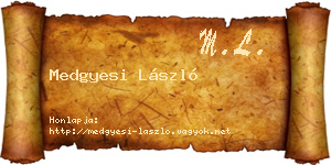 Medgyesi László névjegykártya