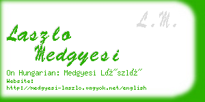 laszlo medgyesi business card